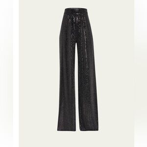 Ramy Brook Black Sequin Wide-Leg Pants